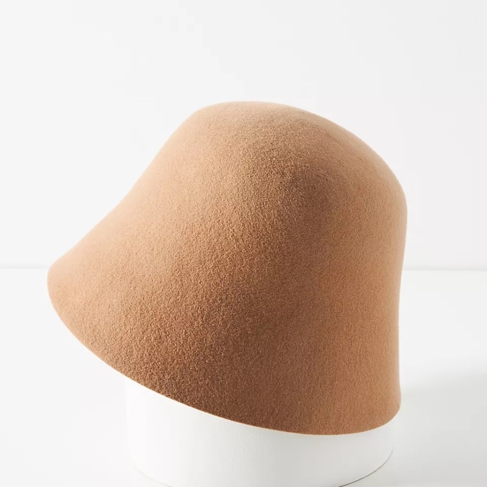 NWT Anthropologie Mod Velvet Tan Bucket Hat - Picture 4 of 5